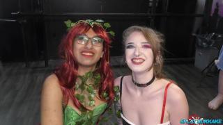 Fantasy cosplay bukkake with Desi and Samantha