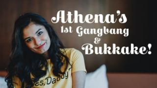 Athena's 1st Gangbang & Bukkake!